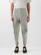 Homme Pliss Issey Miyake - Network Check Technical-pleated Trousers - Mens - White