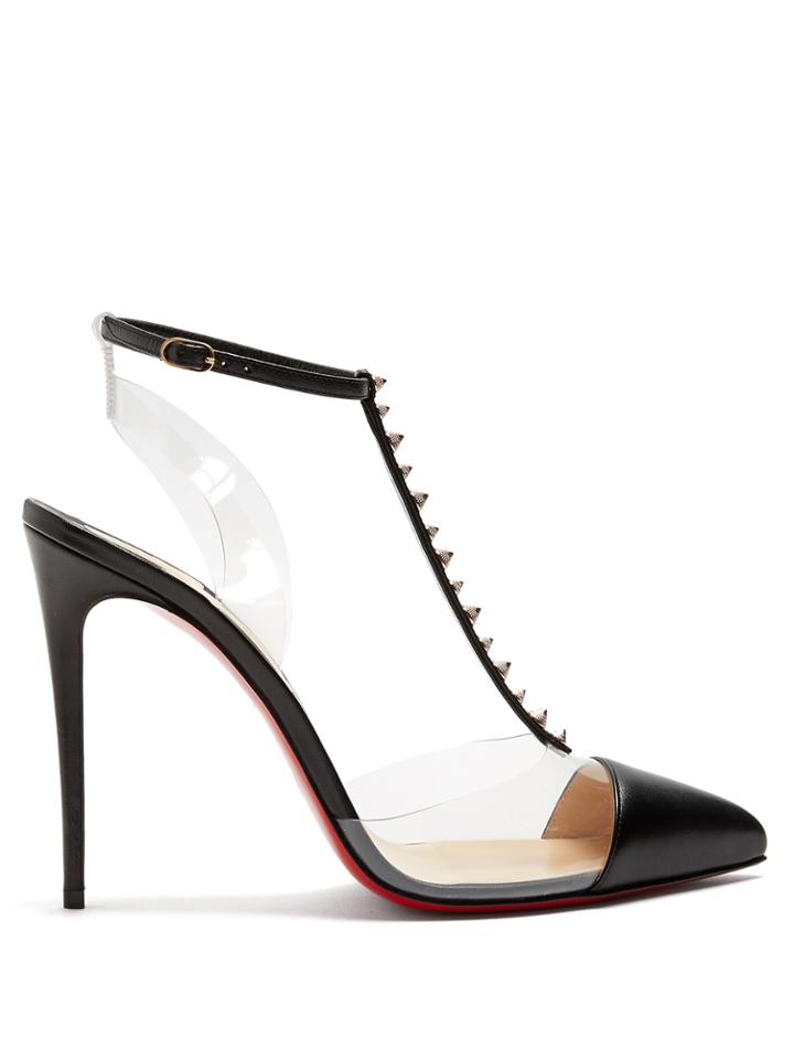 Christian Louboutin Nosy Spikes T-bar Leather Pumps
