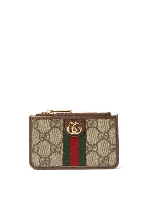 Gucci - Ophidia Gg Supreme Canvas Cardholder - Womens - Beige Multi