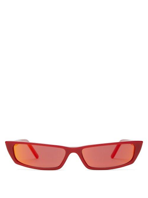 Matchesfashion.com Acne Studios - Agar Square Frame Acetate Sunglasses - Mens - Red