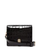 Matchesfashion.com Hillier Bartley - Mini Crocodile Effect Leather Shoulder Bag - Womens - Black