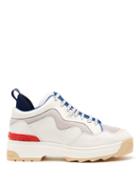 Matchesfashion.com Fendi - T Rex Leather And Mesh High Top Trainers - Womens - White