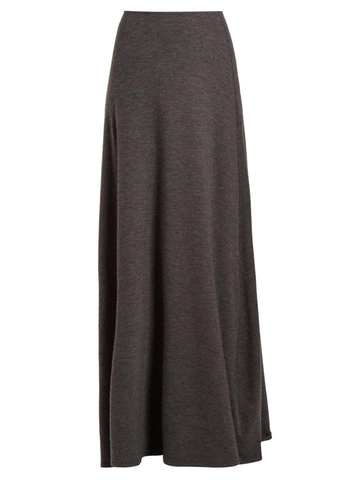 The Row Oda Stretch-cashmere Skirt