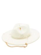 Ruslan Baginskiy - Chain-strap Straw Fedora - Womens - Cream