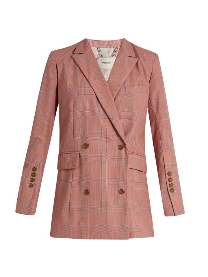 Rachel Comey Rupture Double-breasted Wool-plaid Blazer