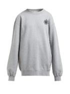 Matchesfashion.com Vetements - Fist Print Cotton Sweatshirt - Womens - Grey