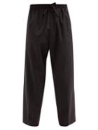 Matchesfashion.com Umit Benan B+ - Julian Drawstring-waist Cotton-blend Trousers - Mens - Black