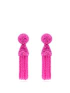 Oscar De La Renta Bead-embellished Tassel Drop Earrings