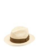 Matchesfashion.com Borsalino - Woven And Crochet Straw Panama Hat - Mens - Khaki Multi