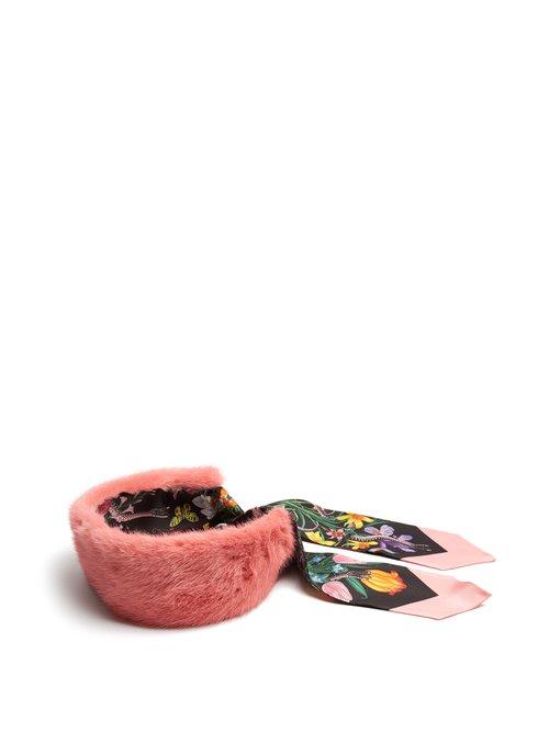 Matchesfashion.com Gucci - Flora Snake Print Headband - Womens - Pink Multi