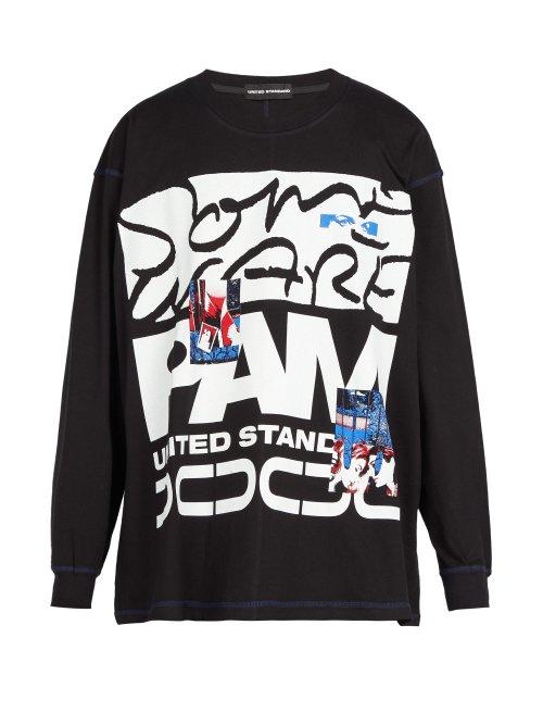 Matchesfashion.com United Standard - X P.a.m. X Some Ware Long Sleeved Cotton T Shirt - Mens - Black