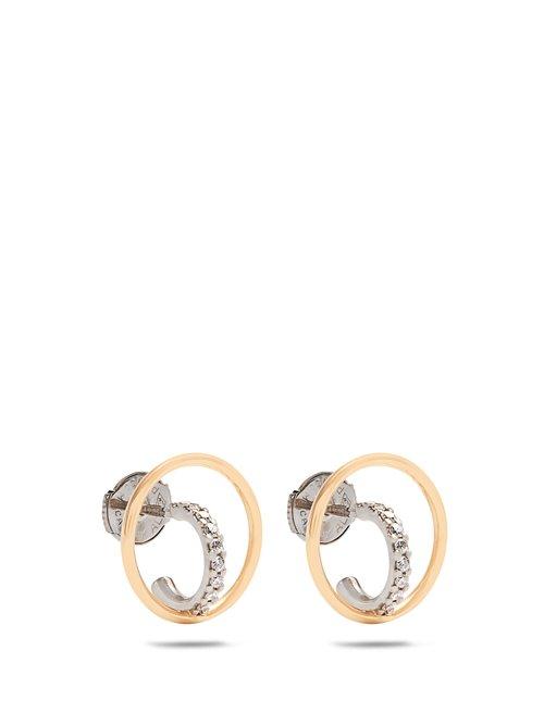 Matchesfashion.com Charlotte Chesnais Fine Jewellery - Saturn Extra Small Diamond & Gold Earrings - Womens - Gold