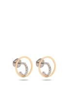 Matchesfashion.com Charlotte Chesnais Fine Jewellery - Saturn Extra Small Diamond & Gold Earrings - Womens - Gold