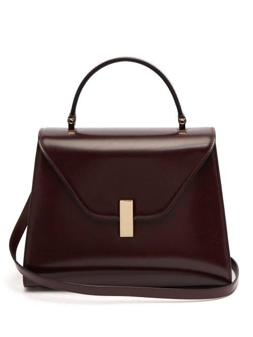 Matchesfashion.com Valextra - Iside Medium Leather Bag - Womens - Burgundy