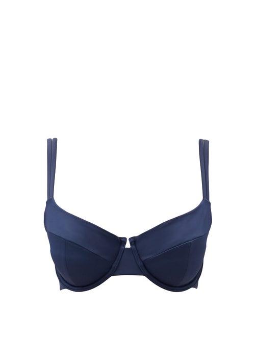 Matchesfashion.com The Fold D+ Swim - The Base Bikini Top - Womens - Navy