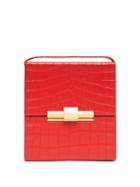 Matchesfashion.com Bottega Veneta - Daisy Crocodile Effect Leather Cross Body Bag - Womens - Red