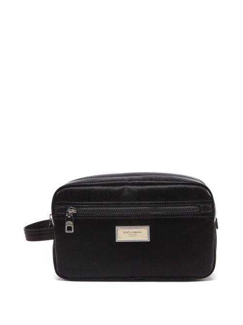 Matchesfashion.com Dolce & Gabbana - Logo-plaque Canvas Wash Bag - Mens - Black