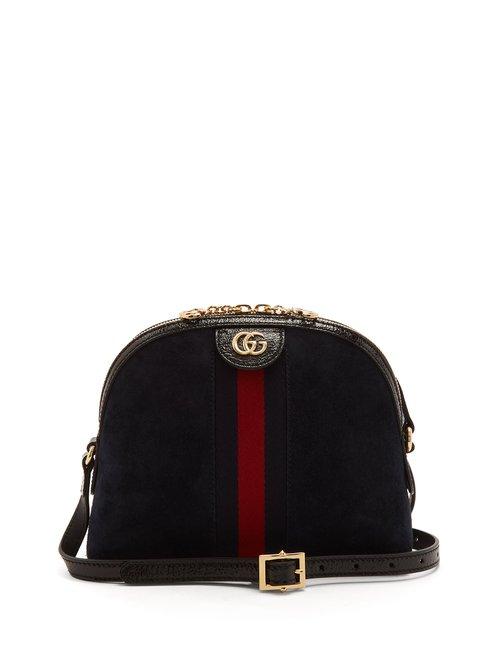 Matchesfashion.com Gucci - Ophidia Gg Suede Cross Body Bag - Womens - Navy Multi