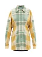 Matchesfashion.com Rave Review - Siri Upcycled Checked-wool Jacket - Womens - Yellow Multi