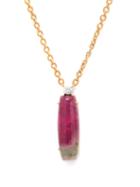 Irene Neuwirth - Gemmy Gem Diamond, Tourmaline & 18kt Gold Necklace - Womens - Pink Multi