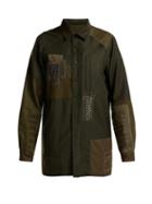 Matchesfashion.com Maharishi - Maho Stitched Wool Shirt - Womens - Dark Green