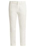 Matchesfashion.com Nili Lotan - Tel Aviv Straight Leg Cotton Blend Trousers - Womens - White