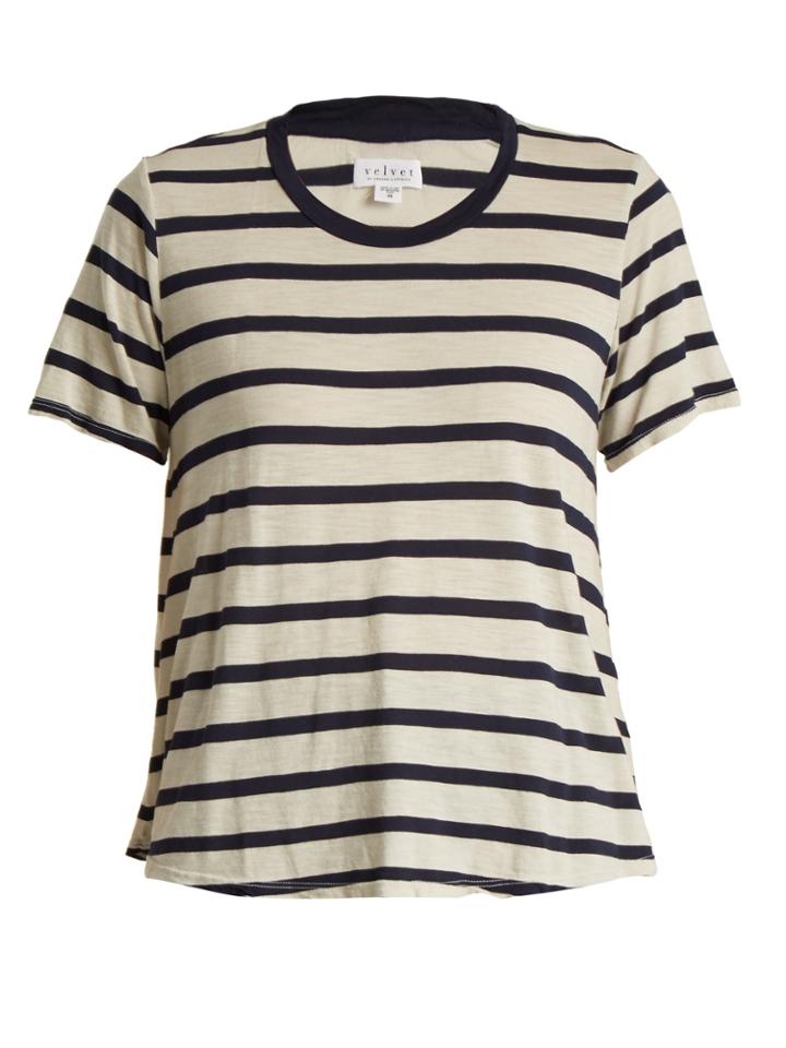 Velvet By Graham & Spencer Tiana Striped Jersey Top