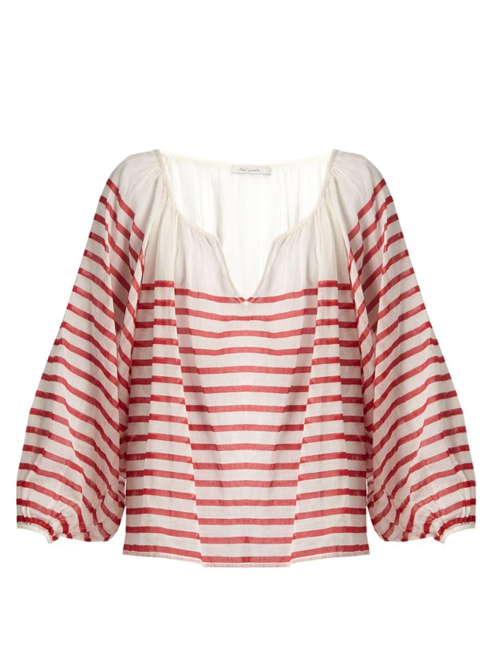 Mes Demoiselles Matthew Striped Cotton-gauze Blouse