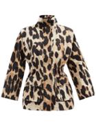 Matchesfashion.com Ganni - Leopard-print Linen-blend Canvas Jacket - Womens - Leopard