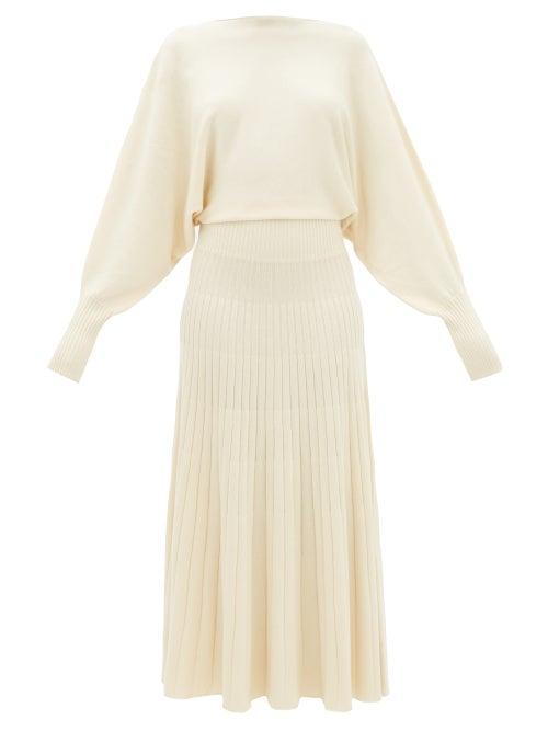 Palmer/harding Palmer//harding - Healing Ribbed-hem Dress - Womens - Ivory