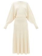 Palmer/harding Palmer//harding - Healing Ribbed-hem Dress - Womens - Ivory