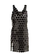 Matchesfashion.com Paco Rabanne - Chainmail Sequin Mini Dress - Womens - Black