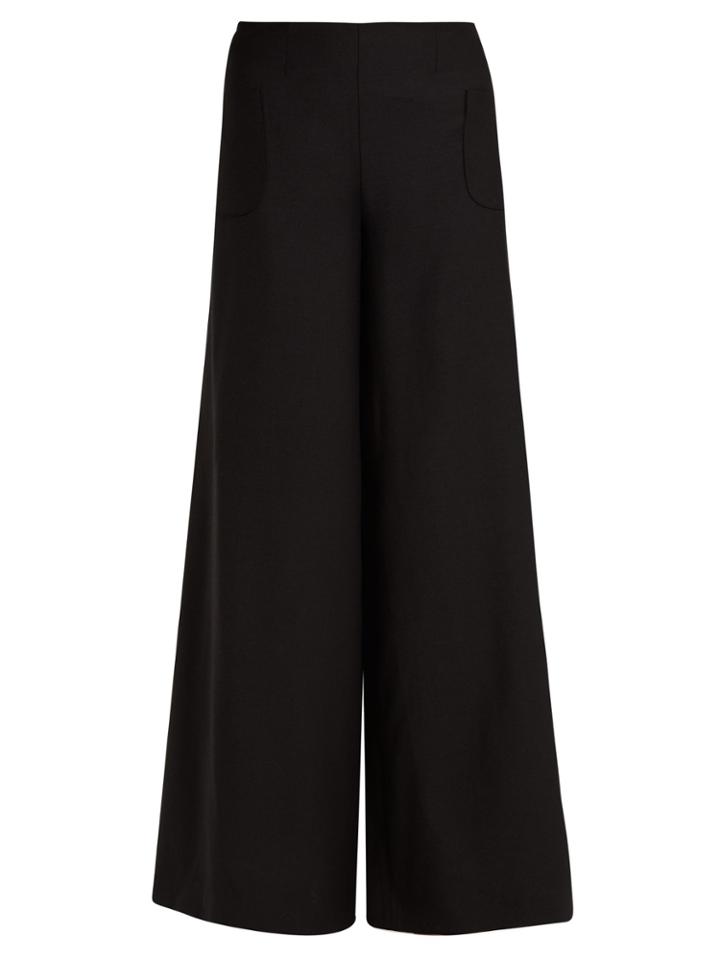 Osman Ulyia Wool Palazzo Trousers