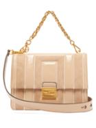 Matchesfashion.com Fendi - Kan U Medium Leather And Suede Cross Body Bag - Womens - Beige