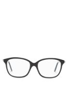 Matchesfashion.com Cartier Eyewear - Trinity Square Metal And Acetate Glasses - Womens - Black Gold
