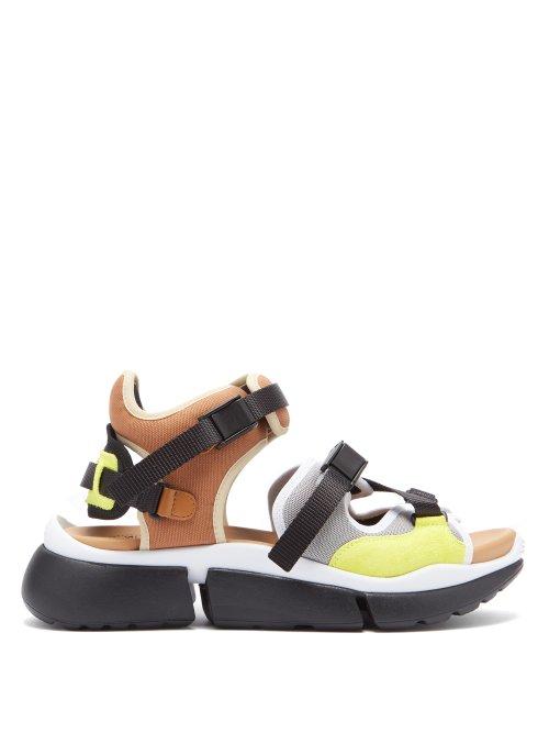 Matchesfashion.com Chlo - Raised Sole Mesh Sandals - Womens - Beige Multi