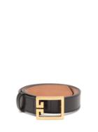 Matchesfashion.com Givenchy - Monogram-buckle Leather Belt - Womens - Black Gold