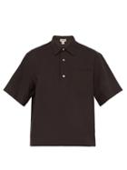 Matchesfashion.com Phipps - Short Sleeved Cotton Shirt - Mens - Dark Brown