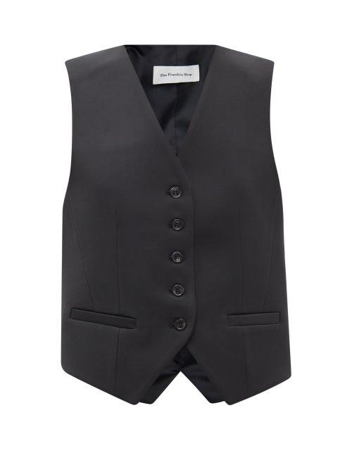 The Frankie Shop - Gelso Tailored Waistcoat - Womens - Black