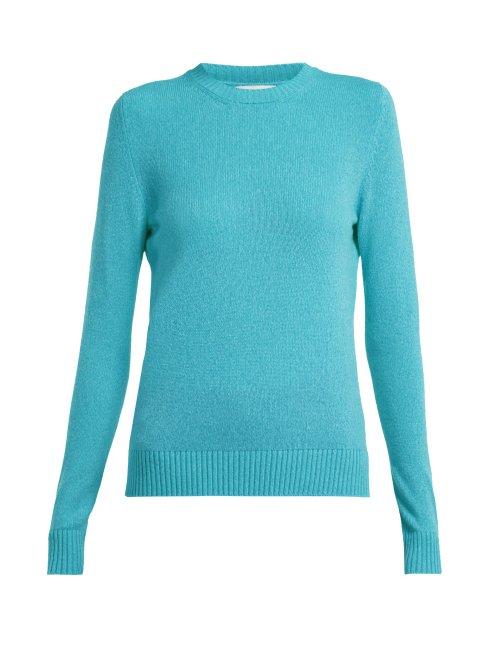 Matchesfashion.com Barrie - Arran Pop Cashmere Sweater - Womens - Blue