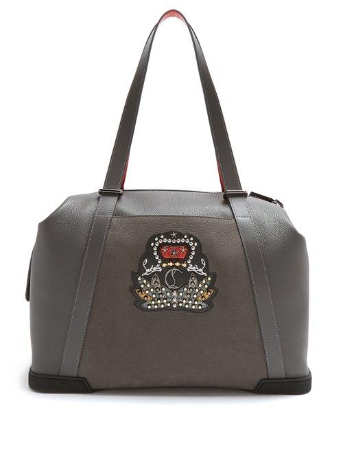 Matchesfashion.com Christian Louboutin - Bagdamon Leather Holdall - Mens - Grey