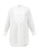 Matchesfashion.com Etro - Andravida Bib-front Cotton-poplin Shirt - Womens - White