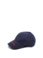 Matchesfashion.com Balenciaga - Logo Embroidered Cotton Cap - Mens - Navy