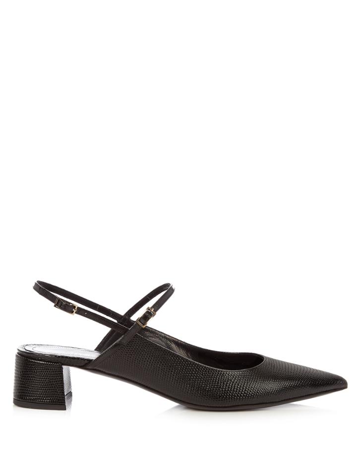Erdem Aerin Embossed-leather Pumps