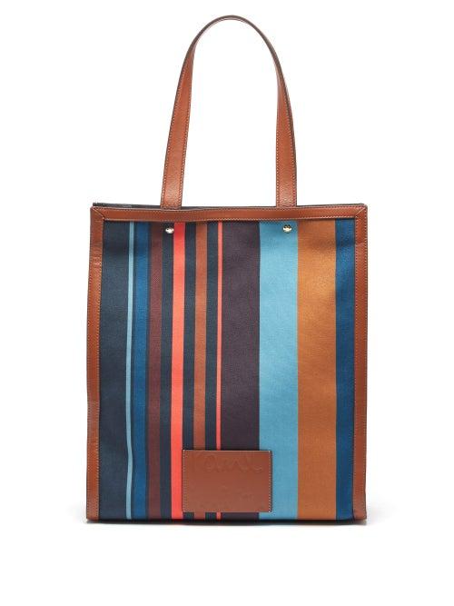 Mens Bags Paul Smith - Striped Recycled-canvas Tote Bag - Mens - Tan Multi