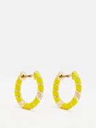 Yvonne Lon - Diamond, Enamel & 9kt Gold Earrings - Womens - Yellow