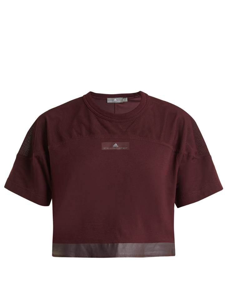 Adidas By Stella Mccartney Essentials Mesh-insert Performance T-shirt