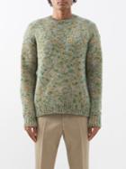 Auralee - Mlange-knit Wool Sweater - Mens - Green Multi