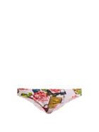 Matchesfashion.com Dolce & Gabbana - Floral Print Bikini Briefs - Womens - Pink Multi