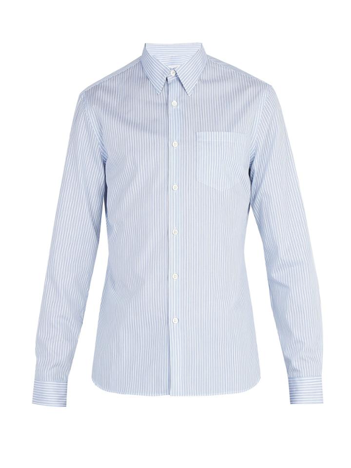 Prada Single-cuff Striped Cotton-poplin Shirt